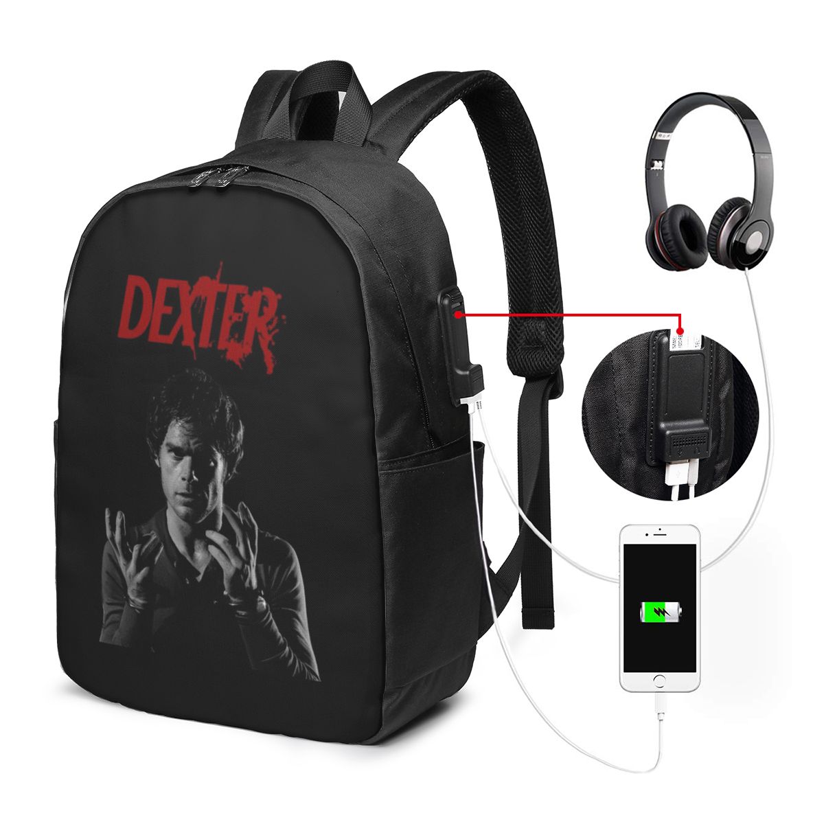 Laptops - Film Dexter Morgan Sırt Çantası Seyahat