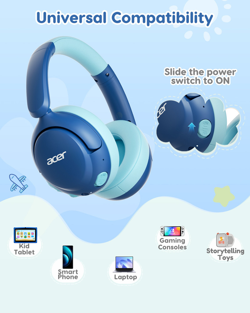 Acer OHR725 Çocuk Bluetooth 5. - Anc Wireless Over Ear Headphones incelemesi ve fiyatı