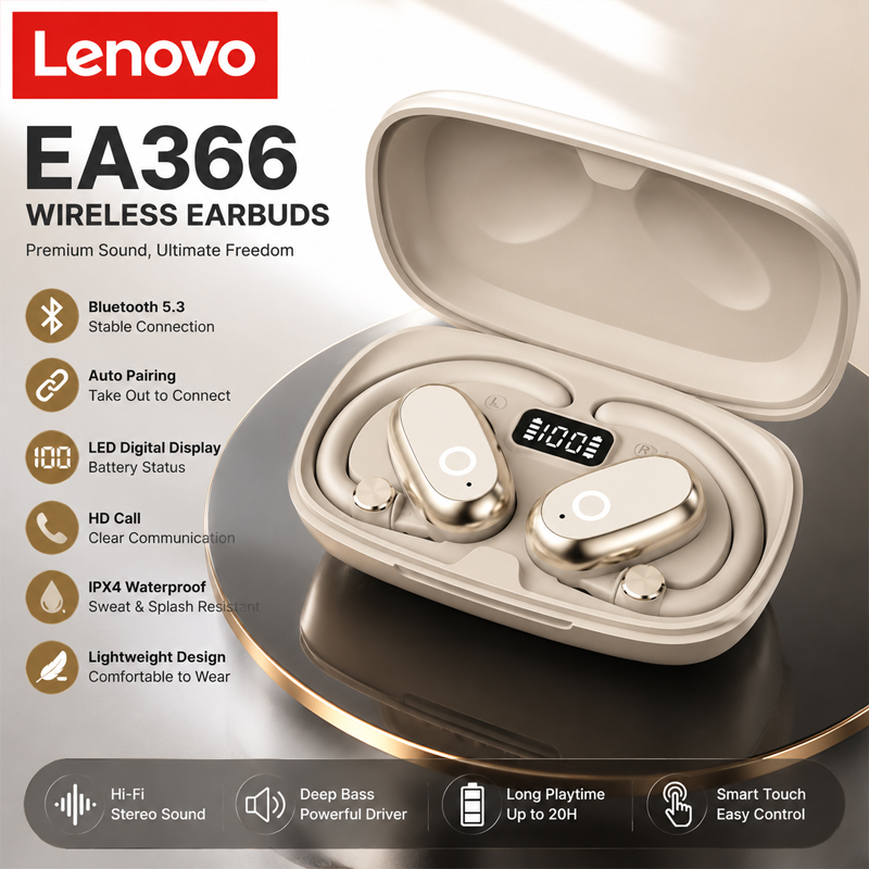 Lenovo EA366 Bluetooth Kablosu - Anc Wireless Over Ear Headphones incelemesi ve fiyatı