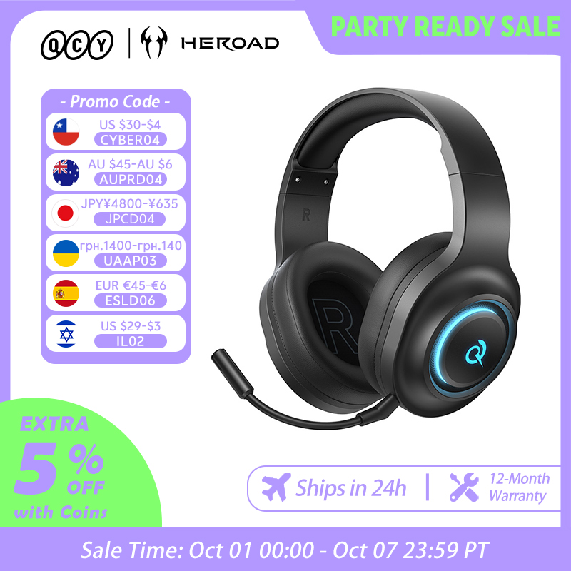 QCY Heroad V200 Oyuncu Kulaklı - Anc Wireless Over Ear Headphones incelemesi ve fiyatı