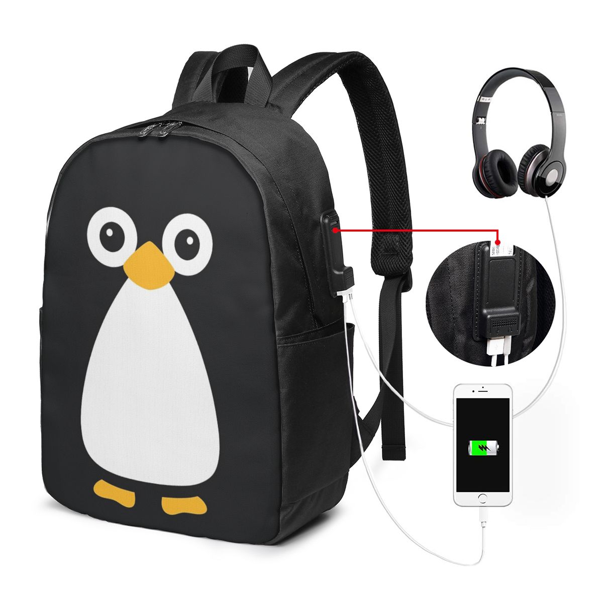 Sevimli Vektör Penguen Sırt Ça - Laptops incelemesi ve fiyatı